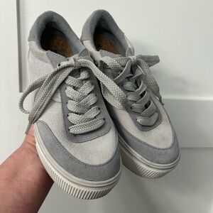 Vintage Reef Lay Day Lift Sneakers Suede/ Leather Platform Shoes Size 7